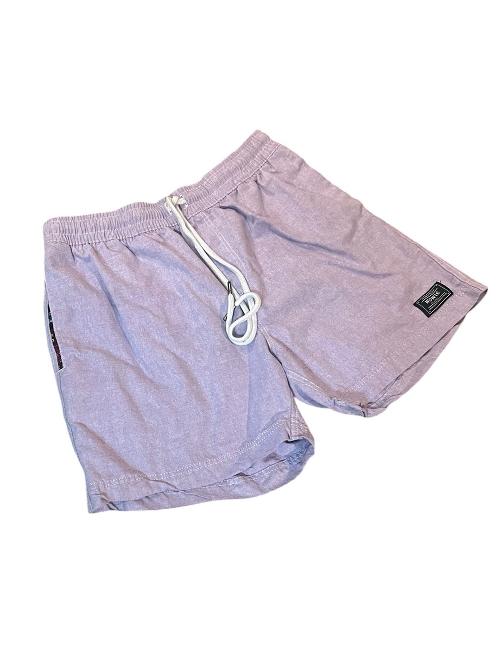 Wowie Casual Stretch Lavender Athletic Drawstring Shorts for Men